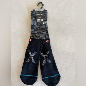 Stance Casual Combed Cotton Blend Mid Cushion Crew Socks with Stripes